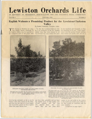 Vol. 3 no. 01, Printed in Lewiston, ID