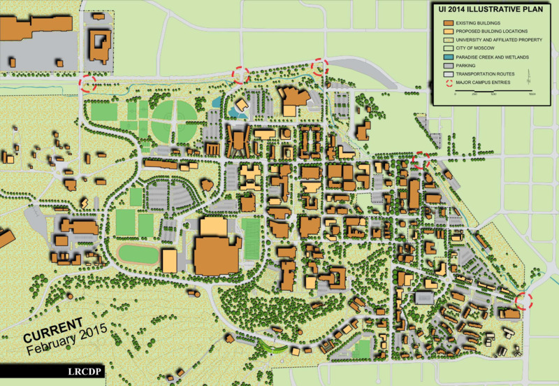 2014 long range plan reflecting the direction for the campus. Recent projects that are reflected in this plan include the Paradise Creek Ecosystem Restoration and the Stadium Drive Extension project.