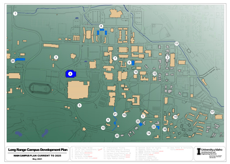 Long Range Campus Development Plan for main campus May 2021 to 2025