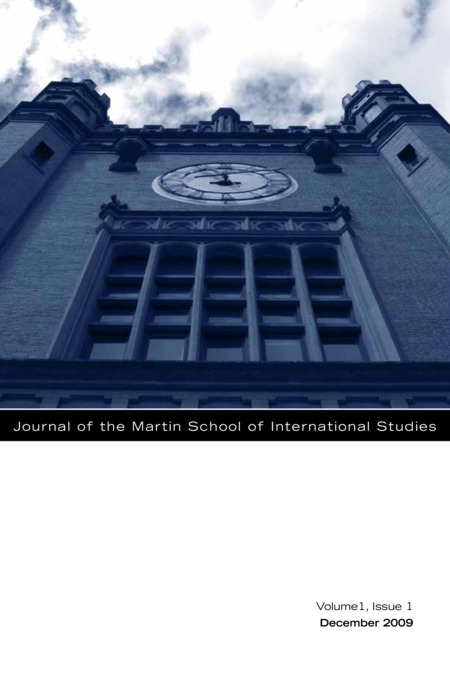 Issue of the Journal of the Martin Institute. Articles include: Population Growth and Islam: Family Planning in the Middle East and North Africa (Kimberly Castelin); Save the Remittances: Remittances and the Global Economic Crisis (Anna Brown); Alternatives to Aerial Fumigation Policy Along the Colombian-Ecuadorian Border (Sarah Hulse-Reyes); The Legal Status of the U.S. Base at Guantanamo Bay, Cuba (Adam Sanchez); Africa’s Language Situation: A Space for New Ethnic Constructs? (Nastasha Everheart); Perpetuating Dominance or Promoting Self-Sufficiency? A Comparative Analysis of the Commonwealth of Nations and L’Organisation Internationale de la Francophonie (Ashley Borup)