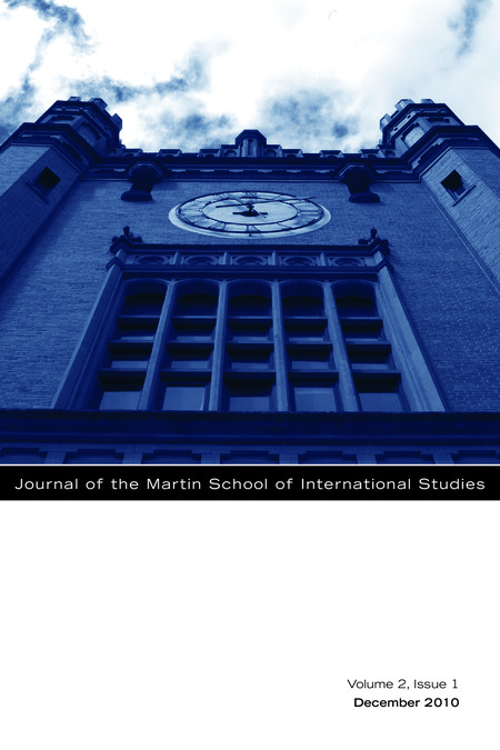 Issue of the Journal of the Martin Institute. Articles include: Sport for Development and Peace (Chad Mann); The Counterterrorism and Counterinsurgency Complex (Nick Castle); Seeking Asylum in Europe (Josh Hickey); Child Trafficking through Latin America (Elisa Briesmeister); Promoting Sustainable Agriculture in the Baltic States (Alexis Olson); Global Infectious Disease and U.S. National Security (Lynn McAlister); Interview with Ambassador Keith Haskell