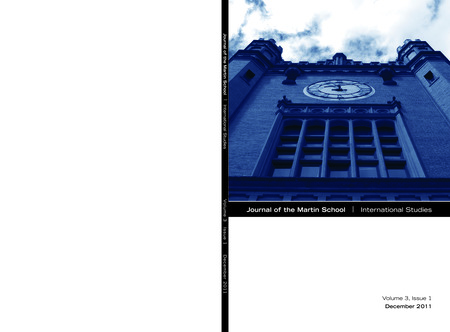 Issue of the Journal of the Martin Institute. Articles include: Slicing the Seabed: Arctic Sovereignty Disputes (Kelsey Neal); Malaria Eradication Strategies in Sub-Saharan Africa (Cari Dighton); Counterfeiting and Piracy in Latin America (Austin Becker); Economic Reform: Crisis Driven Change (Nick Timchalk); Providing Effective Tuberculosis Care for Vulnerable Populations in Eastern Europe (Austin Warren); Repatriation of Cultural Property and Its Continued Protection: Policy Options for Latin American and Caribbean States (Kirsten Ward); Flags of Convenience: Improving the Implementation of Maritime Policy (Bonnie Magnuson); Interview with Captain Ulrich Reineke, NATO