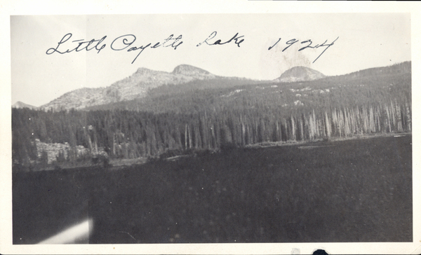 Little Payette Lake. Image contains the text: "Little Payette Lake 1924"