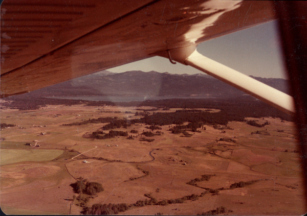 Original colored aerial photograph of Long Valley and Payette Lake