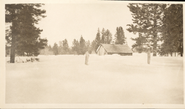 Cabin in the snow