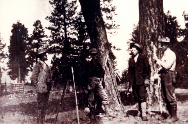 Photograph of Charles Luck- “Surveyor Charles Luck and helpers”