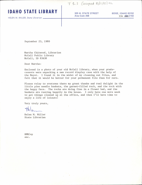 Original letter regarding the photo 3.1a