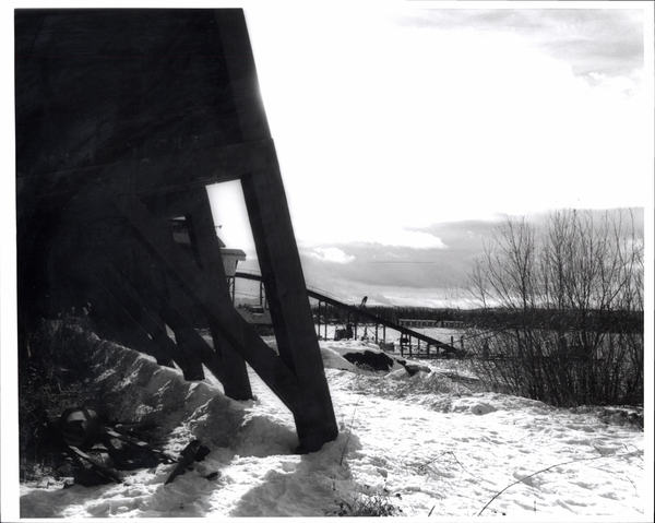 Mill towards the lake in the winter