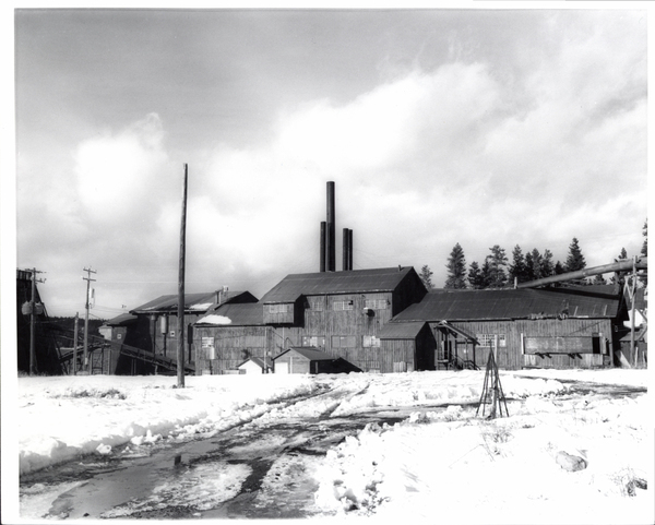 View back side of the mill in the winter