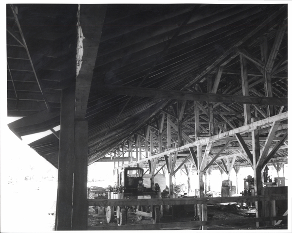 Internal view of mill and lumber lift