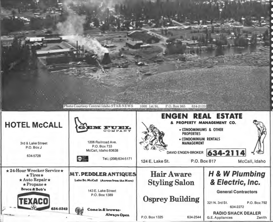 95 pages of subject files containing and related to McCall, Idaho: Description and Travel