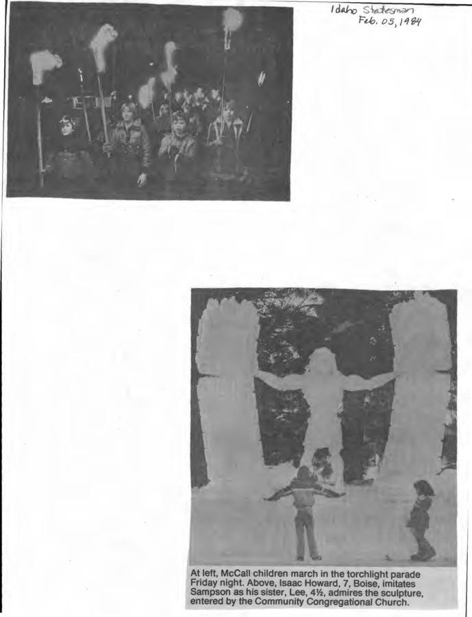 54 pages of subject files containing and related to McCall Winter Carnival 1984