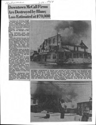 52 pages of subject files containing and related to Fires: McCall