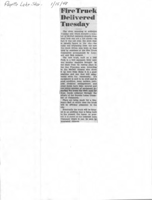 68 pages of subject files containing and related to McCall Fire Department & EMS