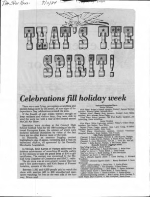 31 pages of subject files containing and related to McCall History Annual Holidays