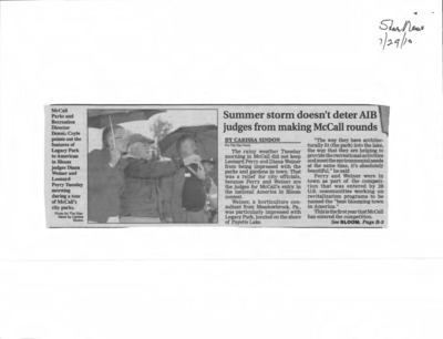 16 pages of subject files containing and related to McCall In Bloom