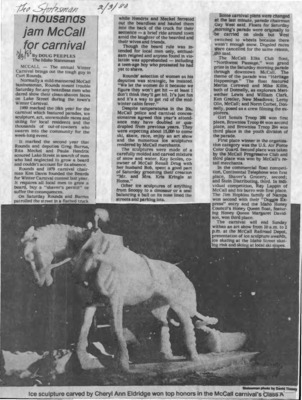 30 pages of subject files containing and related to McCall Winter Carnival 1980