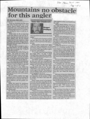 4 pages of family history documents containing and related to Shawn Miller; Joy Miller - including: Star News, Statesman