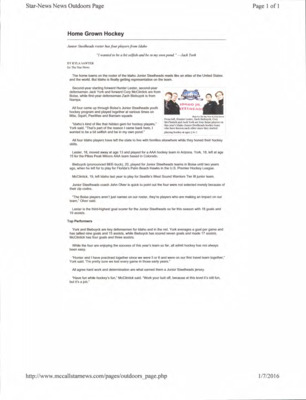 93 pages of subject files containing and related to Winter Sports: Hockey - Junior Steelheads II 2016-2017