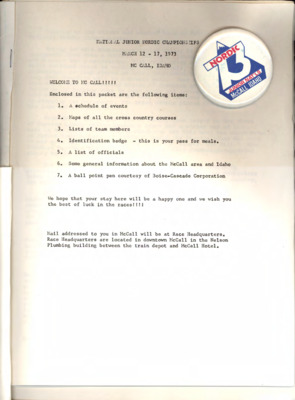 102 pages of subject files containing and related to Winter Sports: Nordic Skiing I - 1973-1990