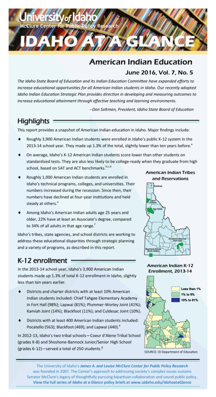 American Indian Education (2016)