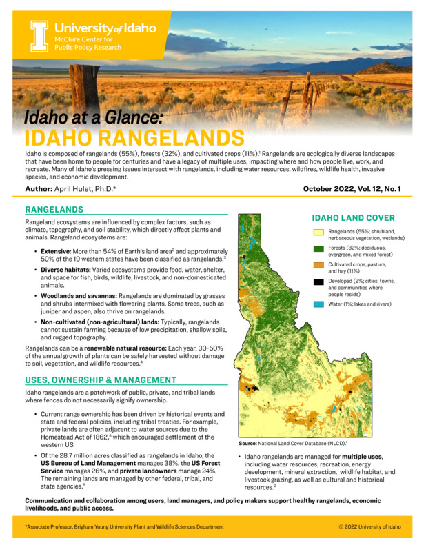 Idaho Rangelands (2022) | McClure Center Archive