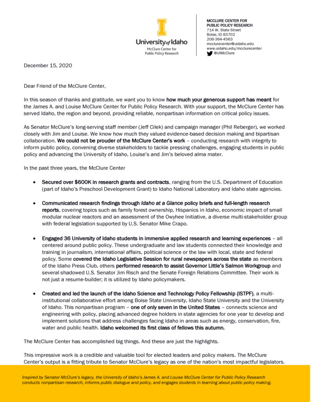 2020 Year-End Letter