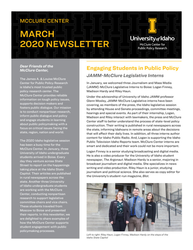 March 2020 Newsletter