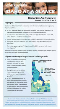 Hispanics: An Overview (2016)