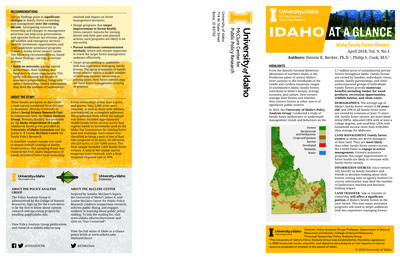 Idaho Family Forest Owners (2018)