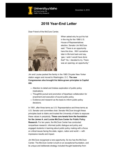 2018 Year-End Letter