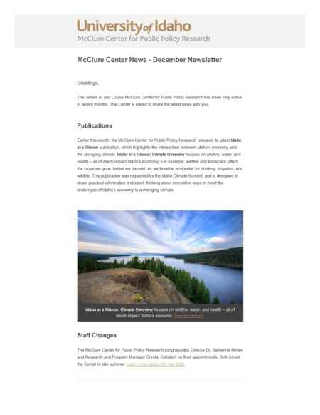 December 2017 Newsletter