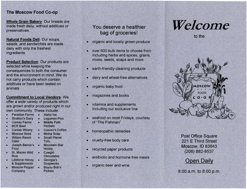 Welcome to the Moscow Food Coop
