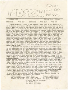 Moscow Food Co-op News April 1976