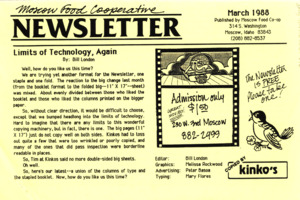 Newsletter March 1988