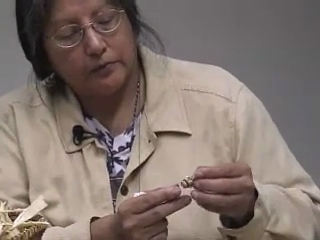 Ethel Greene discusses her cedar, fern and shell earrings