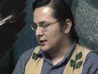 Nakia Williamson discusses the floral design in his beading and painting