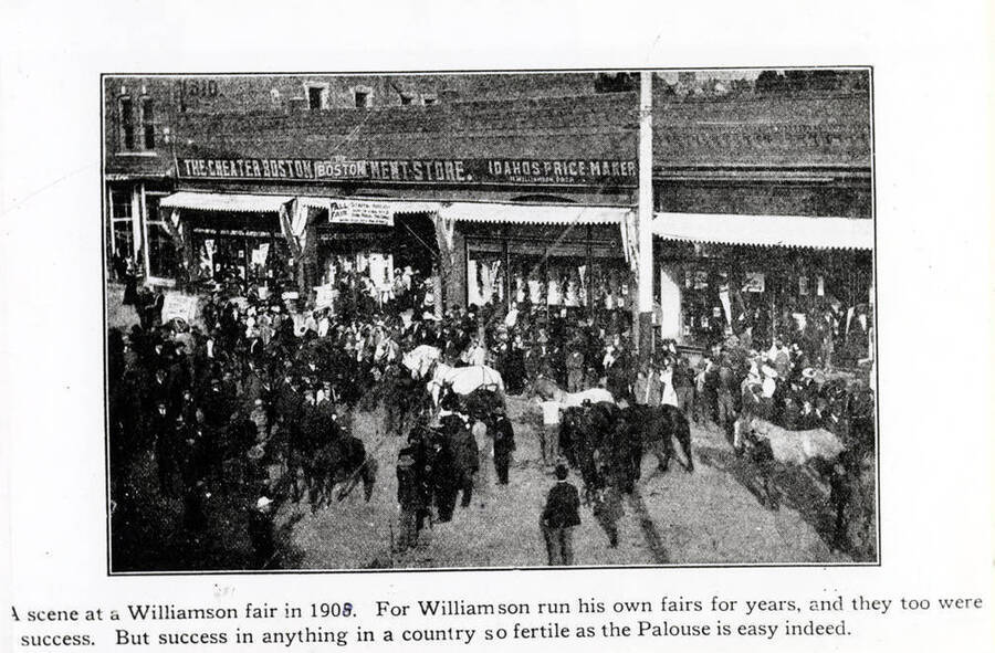 Another view of the horse show from a newsprint, 1908.