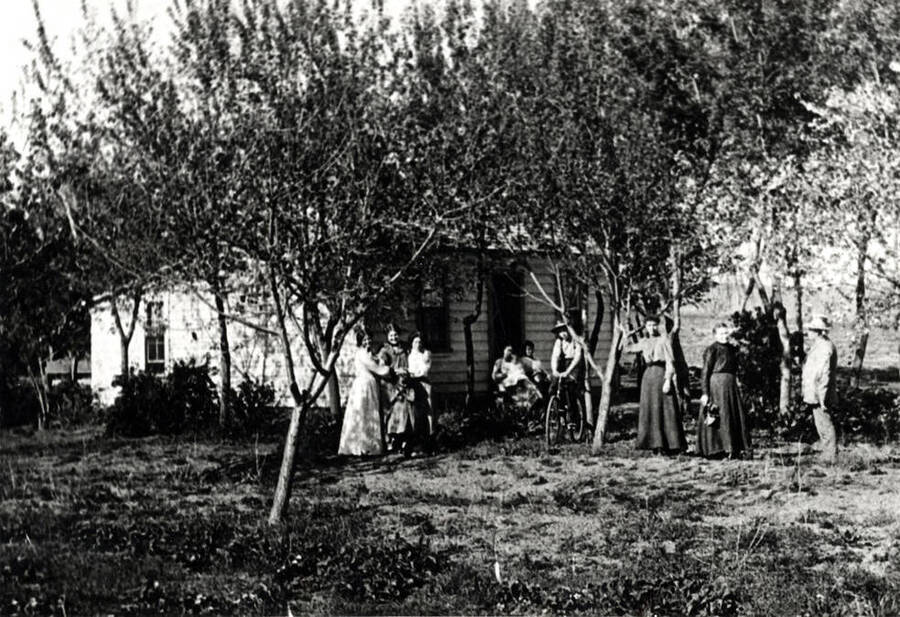 Mr. and Mrs. C.H. Christenson residence early 1900s on north side of Moscow-Pullman highway.