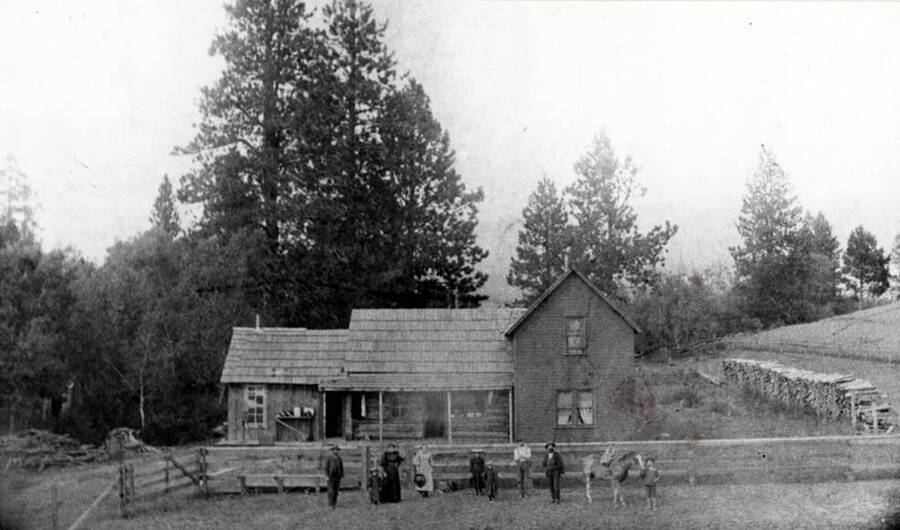 Town farmstead located northeast of Moscow about four miles. Picture in the early 1900s.