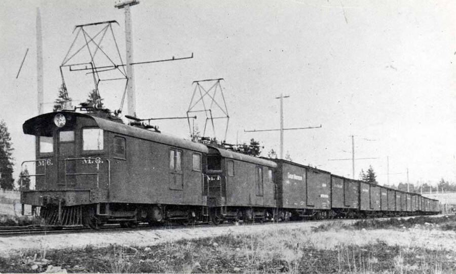 Spokane & Inland Electric Railroad Company freight train after 1908.