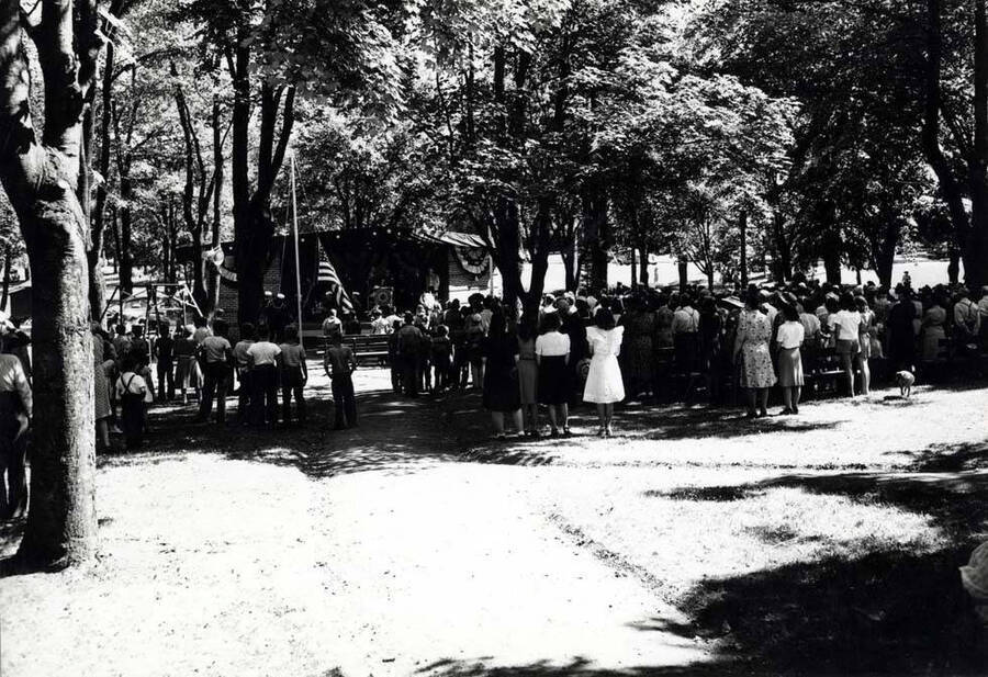 Moscow's East City Park located in the block north of Third Street and west of Hayes Street. Pictures taken September 6, 1944, by Charles Dimond of Hodgins Drug Store photography department.