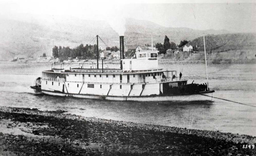 A railroad boat, "Almota" (1876) was built by the O.S.N. [Oregon Steam Navigation Company?] and spent most of her career on the Snake [River]. She had great cargo capacity and was a big money earner.