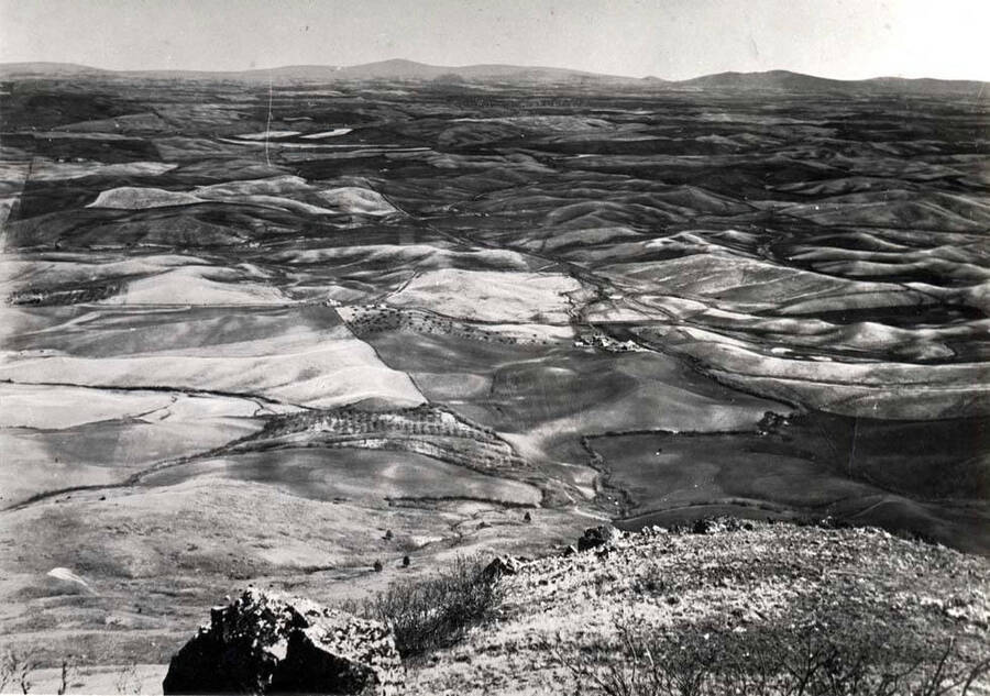 Looking northeast from Steptoe Butte in the late 1890s or early 1900s.