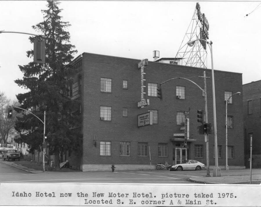 Picture taken 1975. Located southeast corner of A and Main streets.