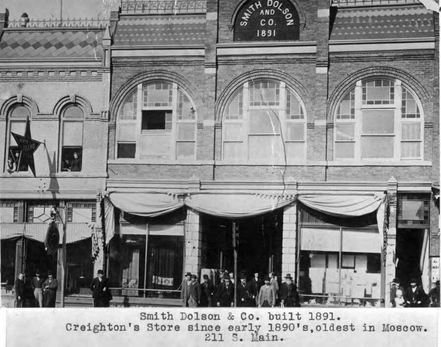Built 1891. Creighton's Store since early 1890s, oldest in Moscow. 211 South Main Street.