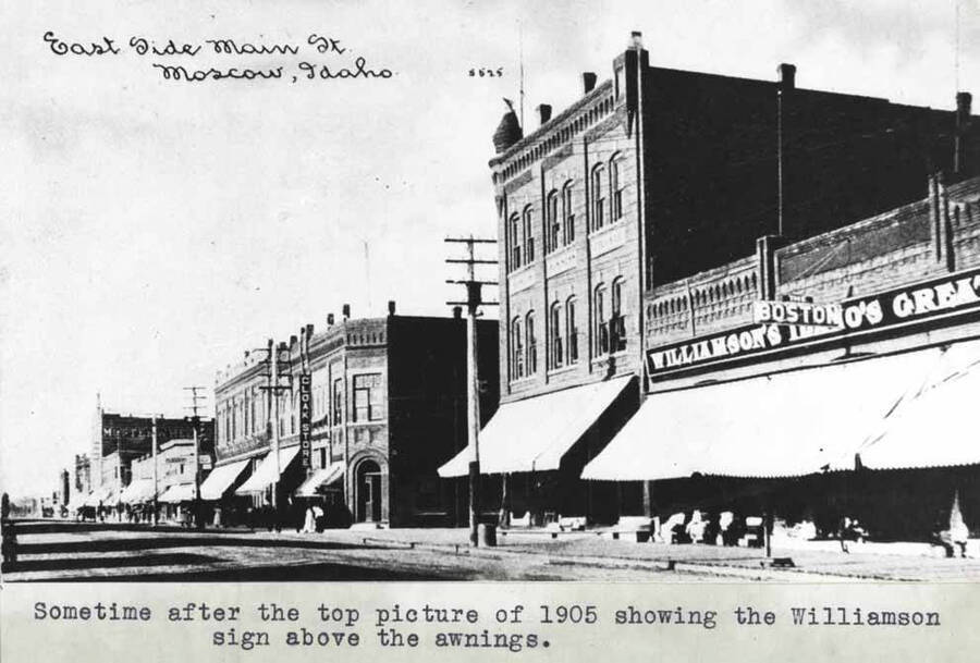 Sometime after the top picture [90-3-028] showing the  Williamson sign above the awnings.