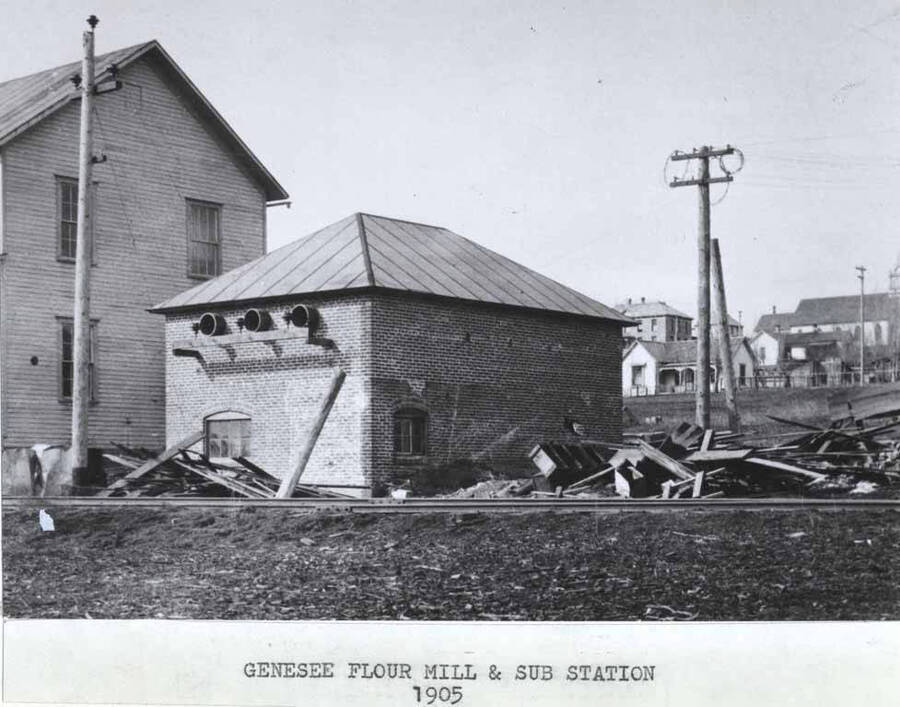 Flour mill and sub station. Genesee.