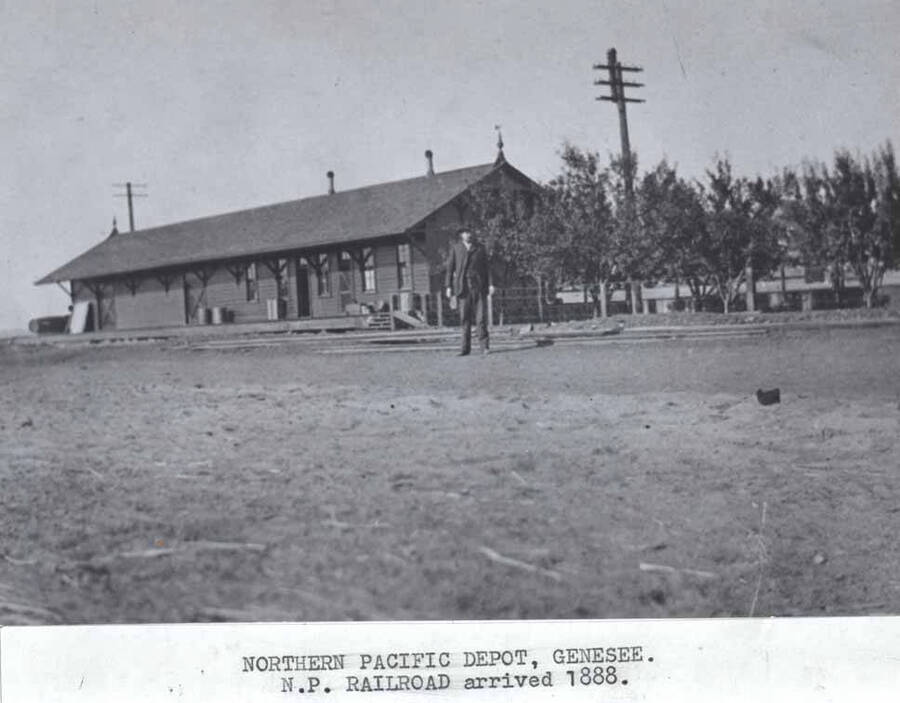 N.P. [Northern Pacific] Railroad arrived 1888.