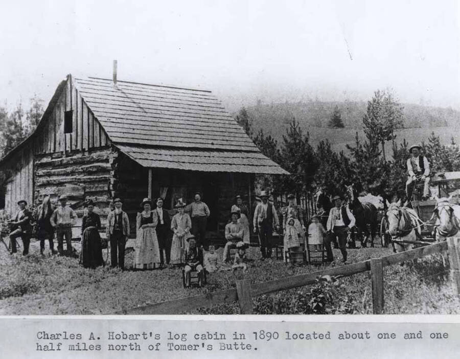 In 1890 located about one-and-one-half miles north of Tomers Butte.